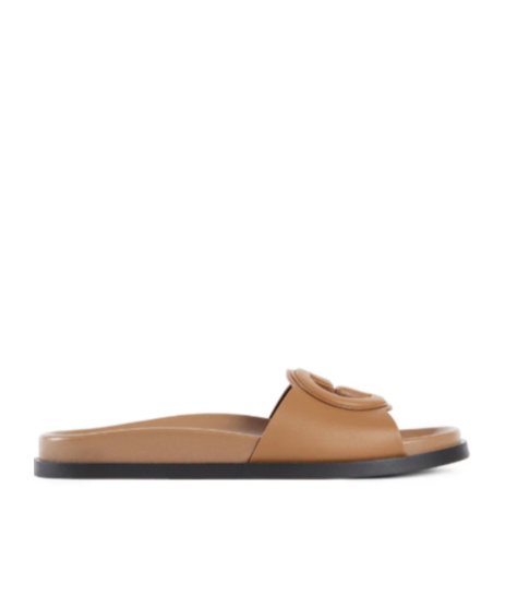 Gucci Interlocking G Slippers In Brown