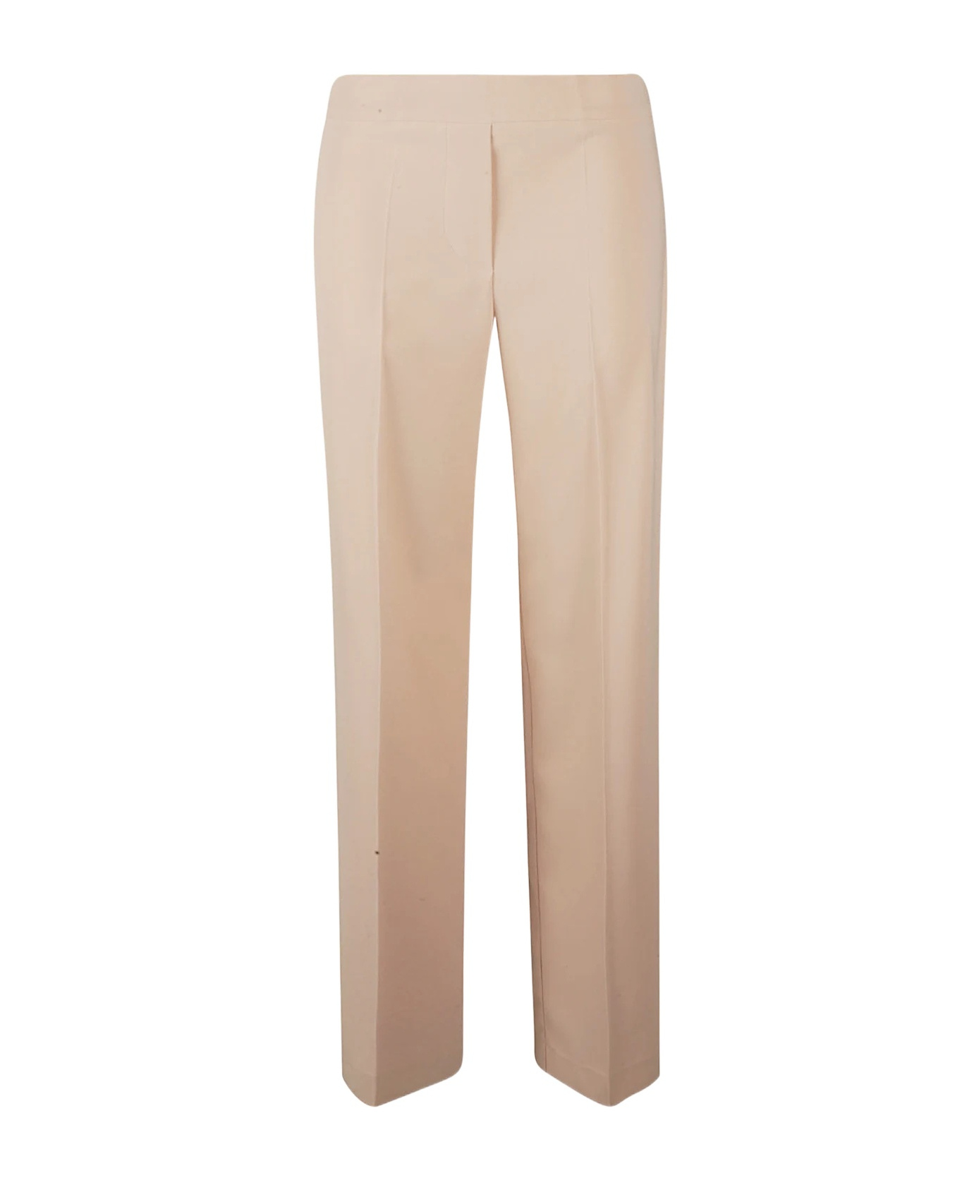 D Exterior Centre-crease Tailored Trousers In Brown