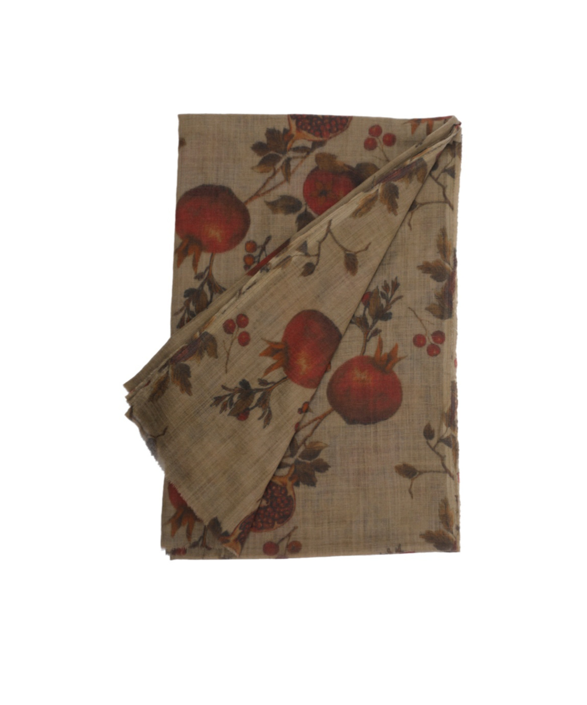 Uma Wang Floral Lightweight Patterned Rectangular Soft Scarf In Brown