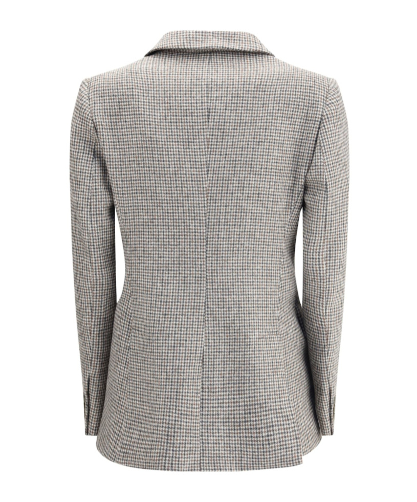 P.a.r.o.s.h P. A.r. O.s. H. Houndstooth Patterned Jacket In Gray
