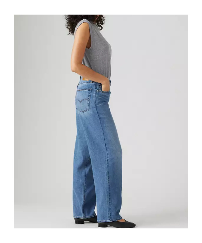 Levi's Baggy Dad Linen Denim Jeans In Blue