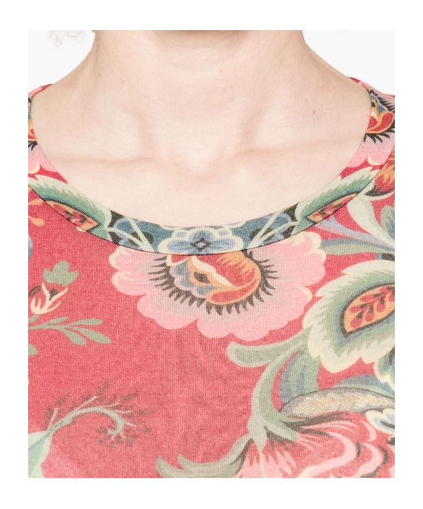 Etro Floral Pattern Long-sleeved Knitwear Sweater In Red