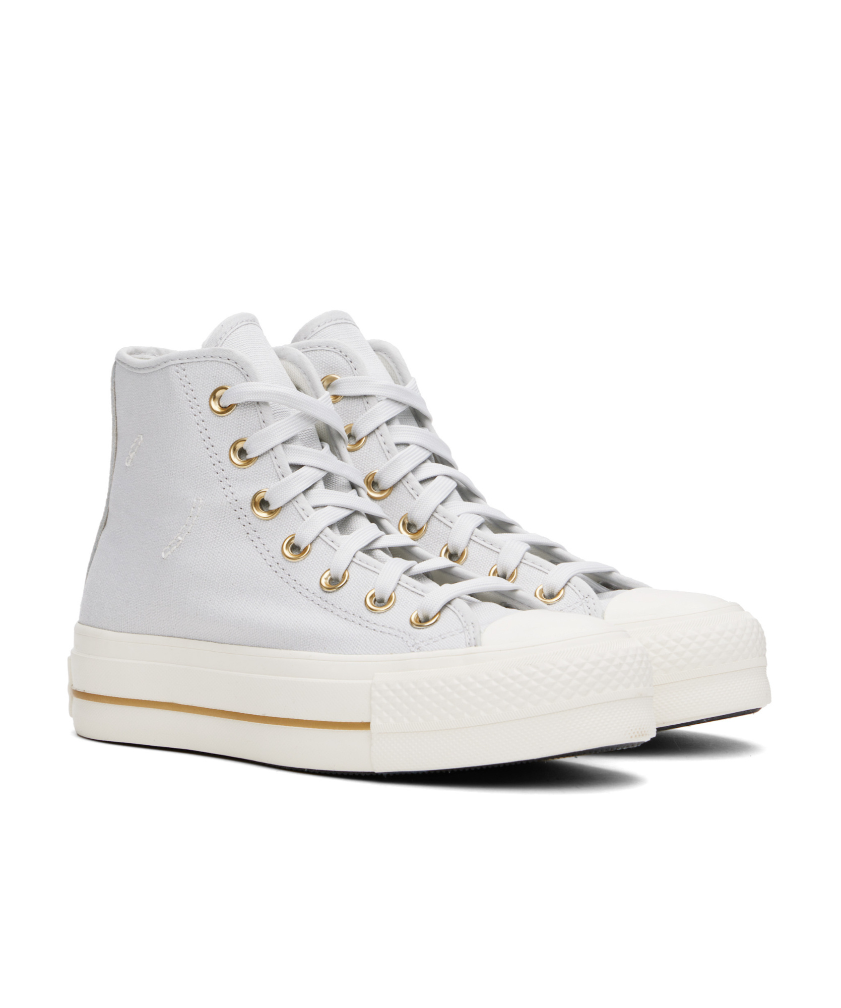 Converse Lace-up High-top Casual Shoes In White