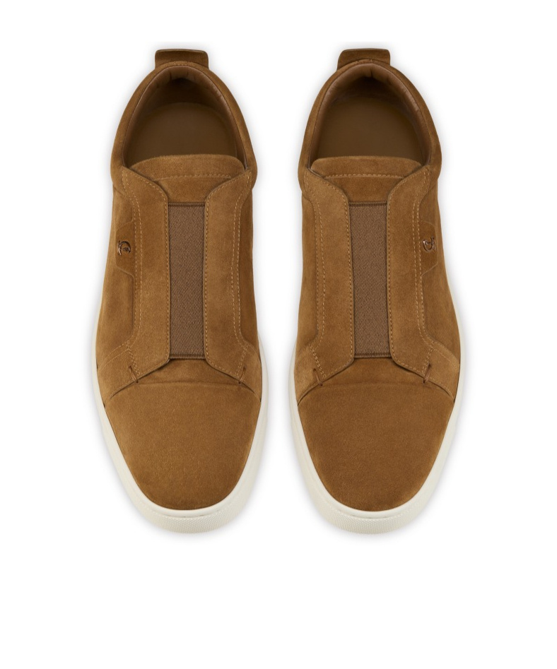 Christian Louboutin St Louis Suede Slip-on Sneakers In Animal Print