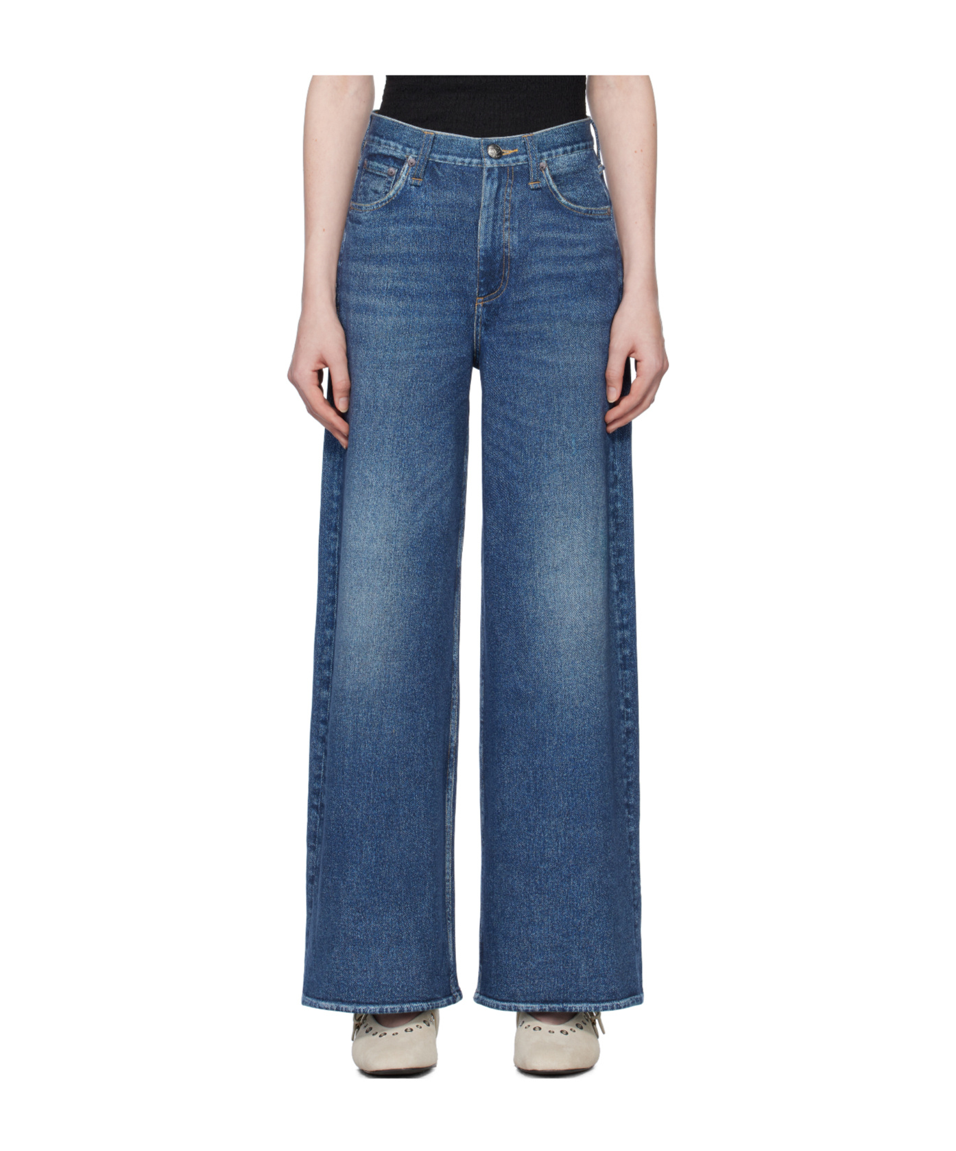 Rag & Bone Blue Miramar Terry Sofie Ankle-length Jeans In Blue