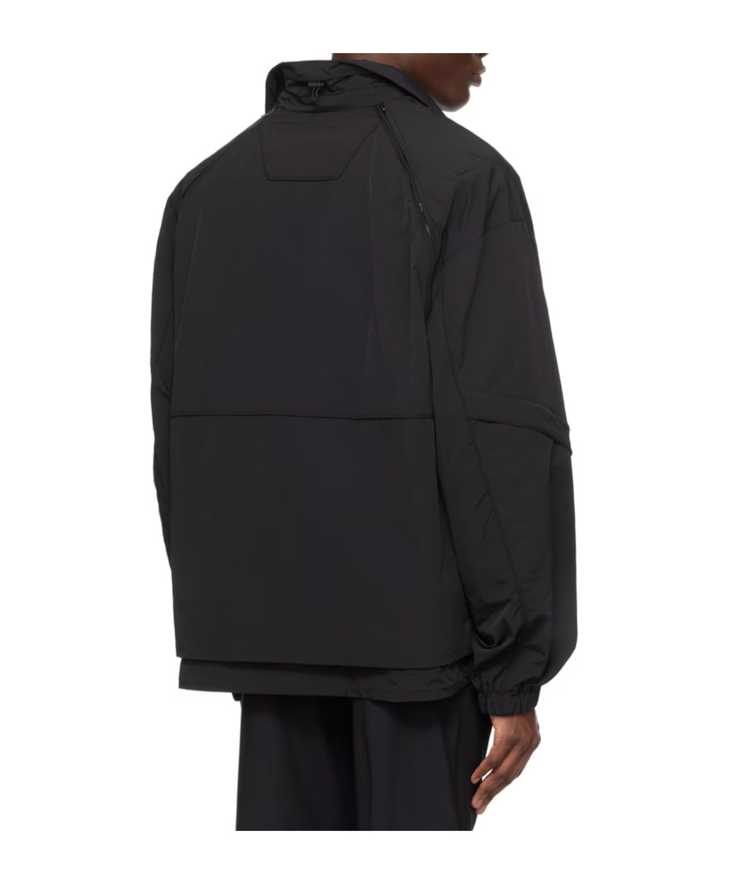 Juunj Detachable Sleeve Zipper Casual Jacket In Black