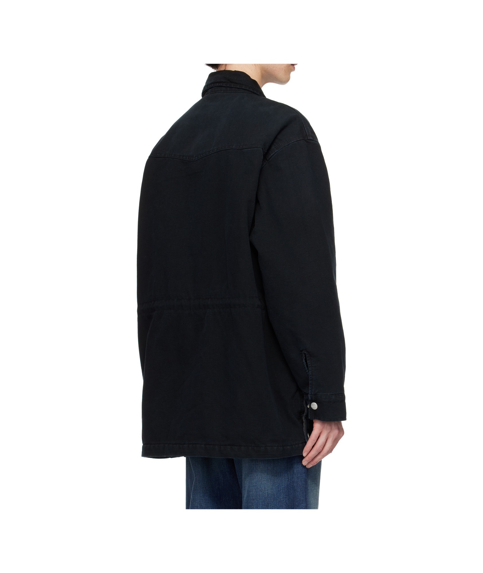 Carhartt Flap-pocket Denim Jacket In Black