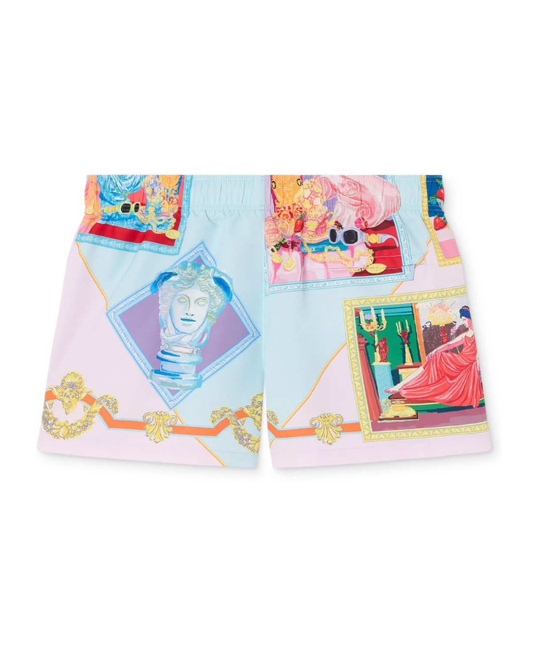 Versace Short In Silk In Multicolor