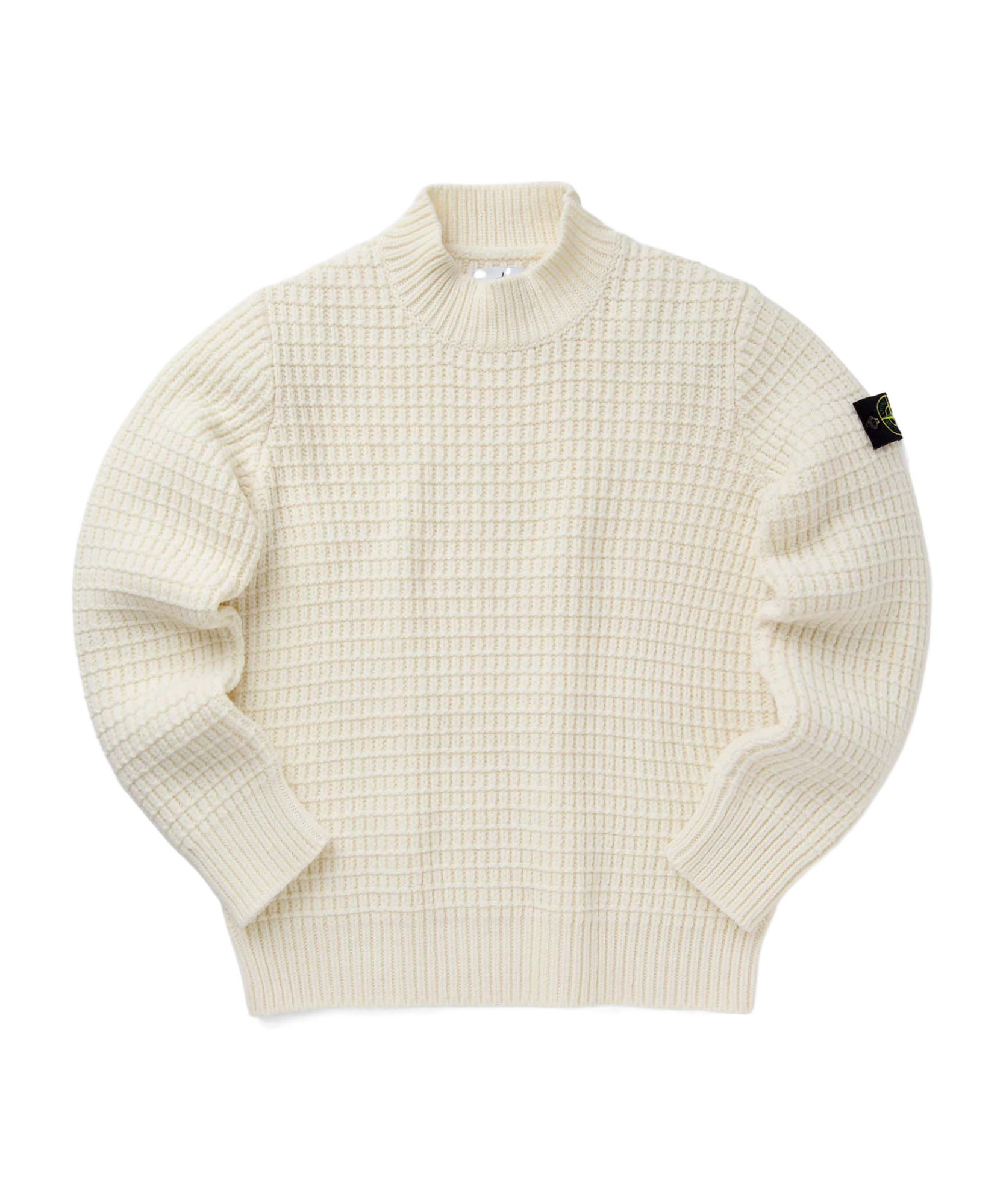 Stone Island Compass-badge 3d-knit Jumper In Neutral