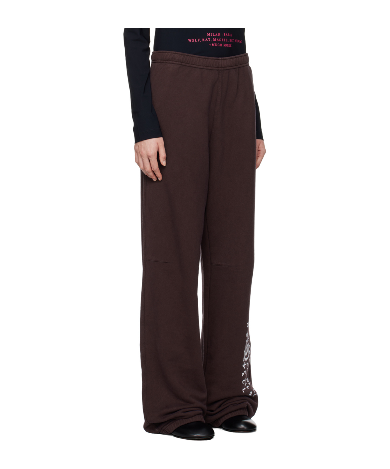 MM6 MAISON MARGIELA NUMBERS-PRINT COTTON TRACK PANTS