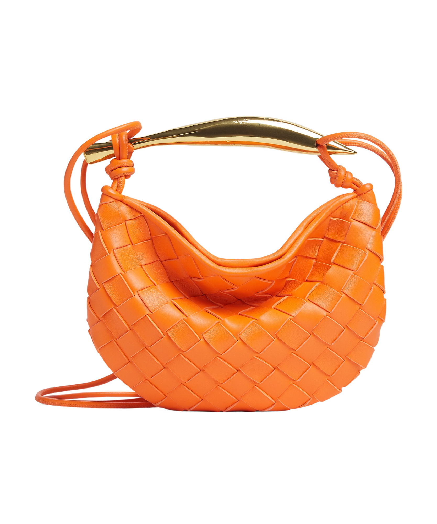 Bottega Veneta Mini Sardine Crossbody Bag In Orange