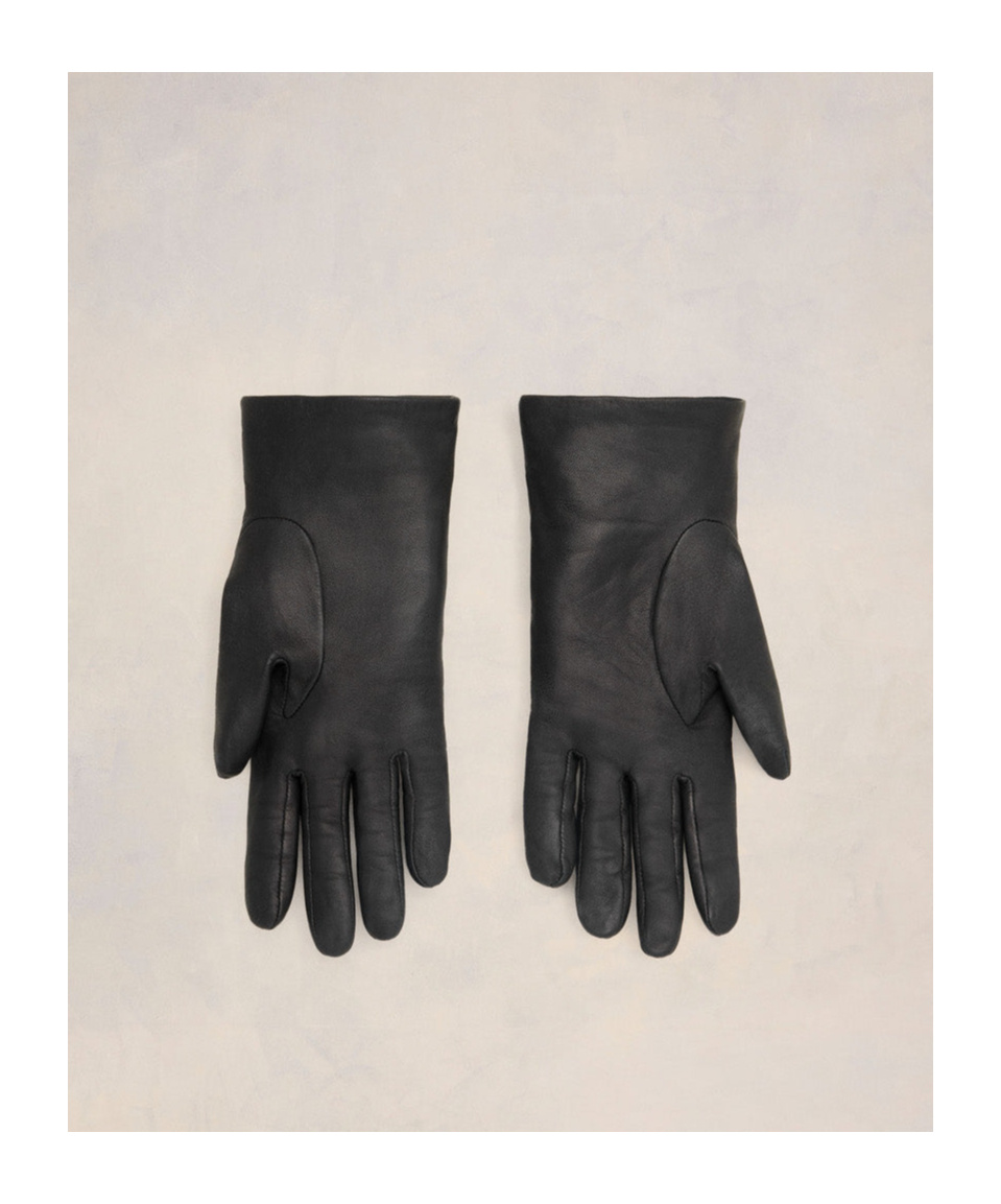 Ami Alexandre Mattiussi Ami Paris Strap Detail Gloves In Black