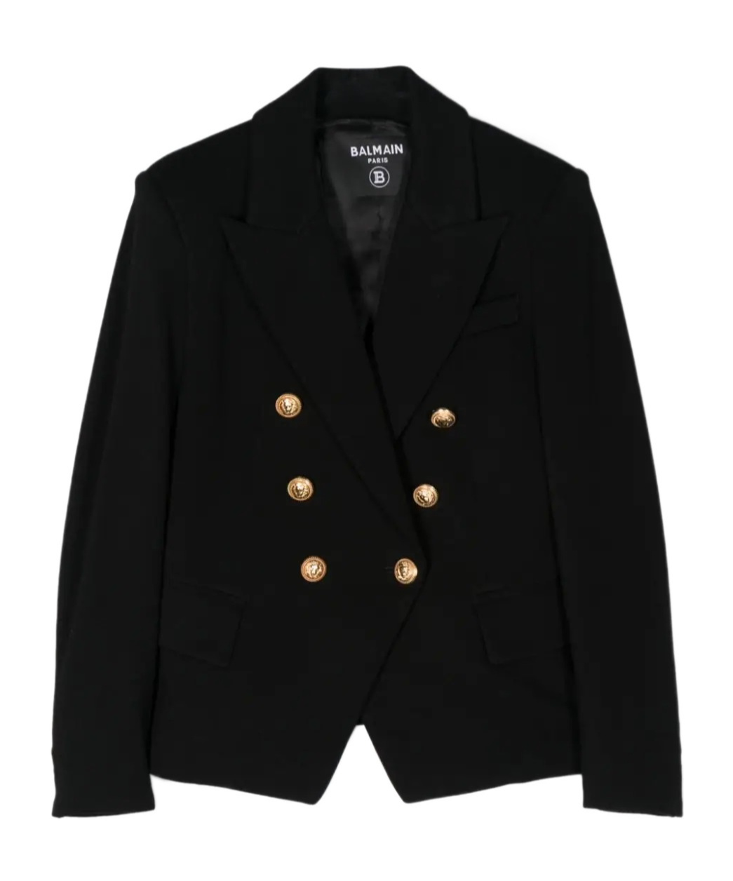 Balmain Double-breasted Blazer In Black