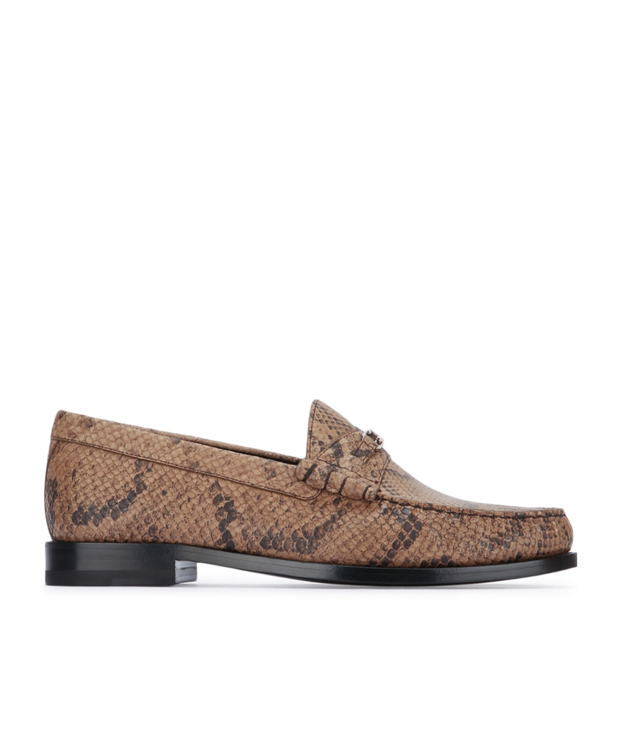 Celine Round-toe Loafers In Brown
