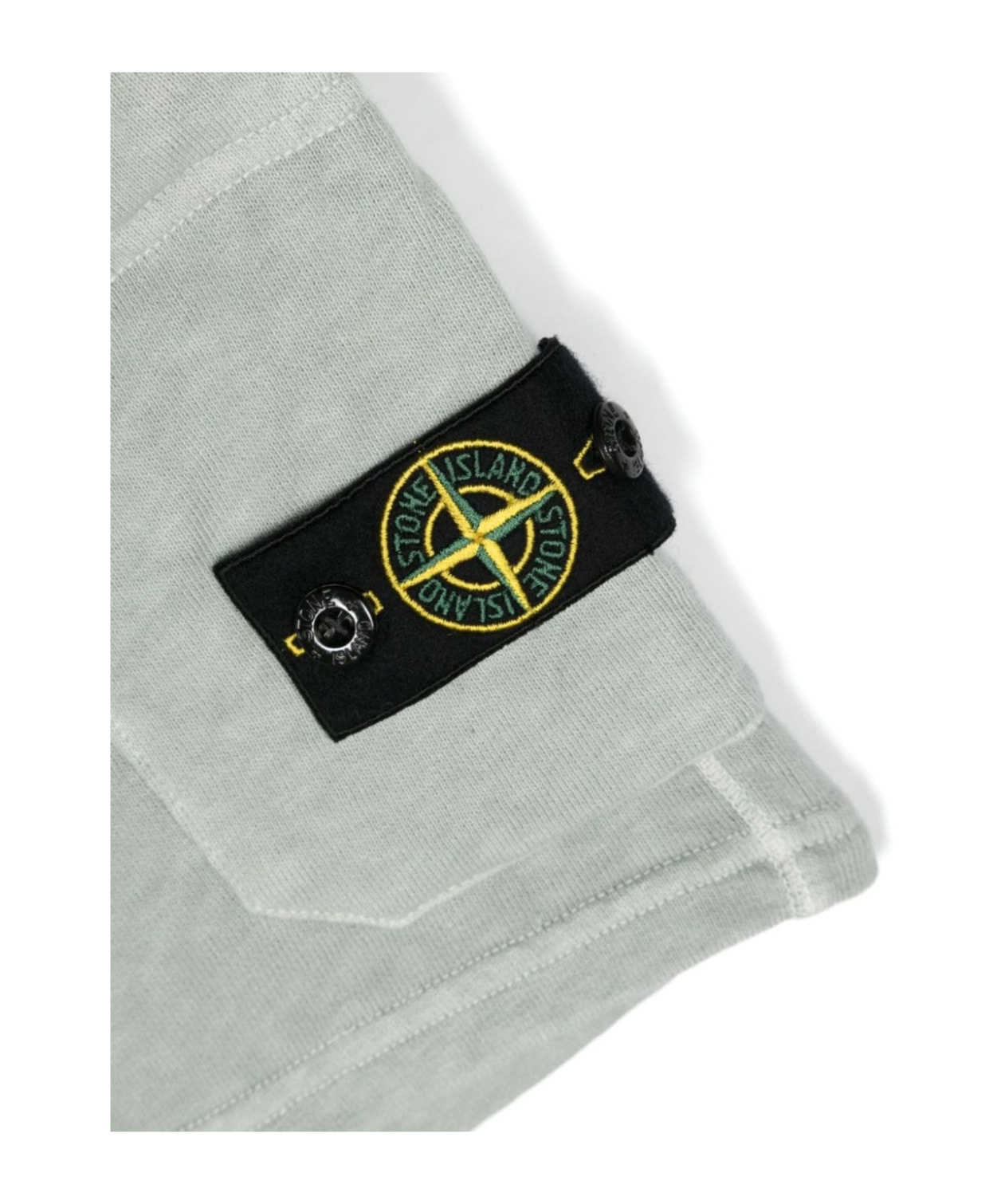 Stone Island Elastic Waistband Shorts In Gray