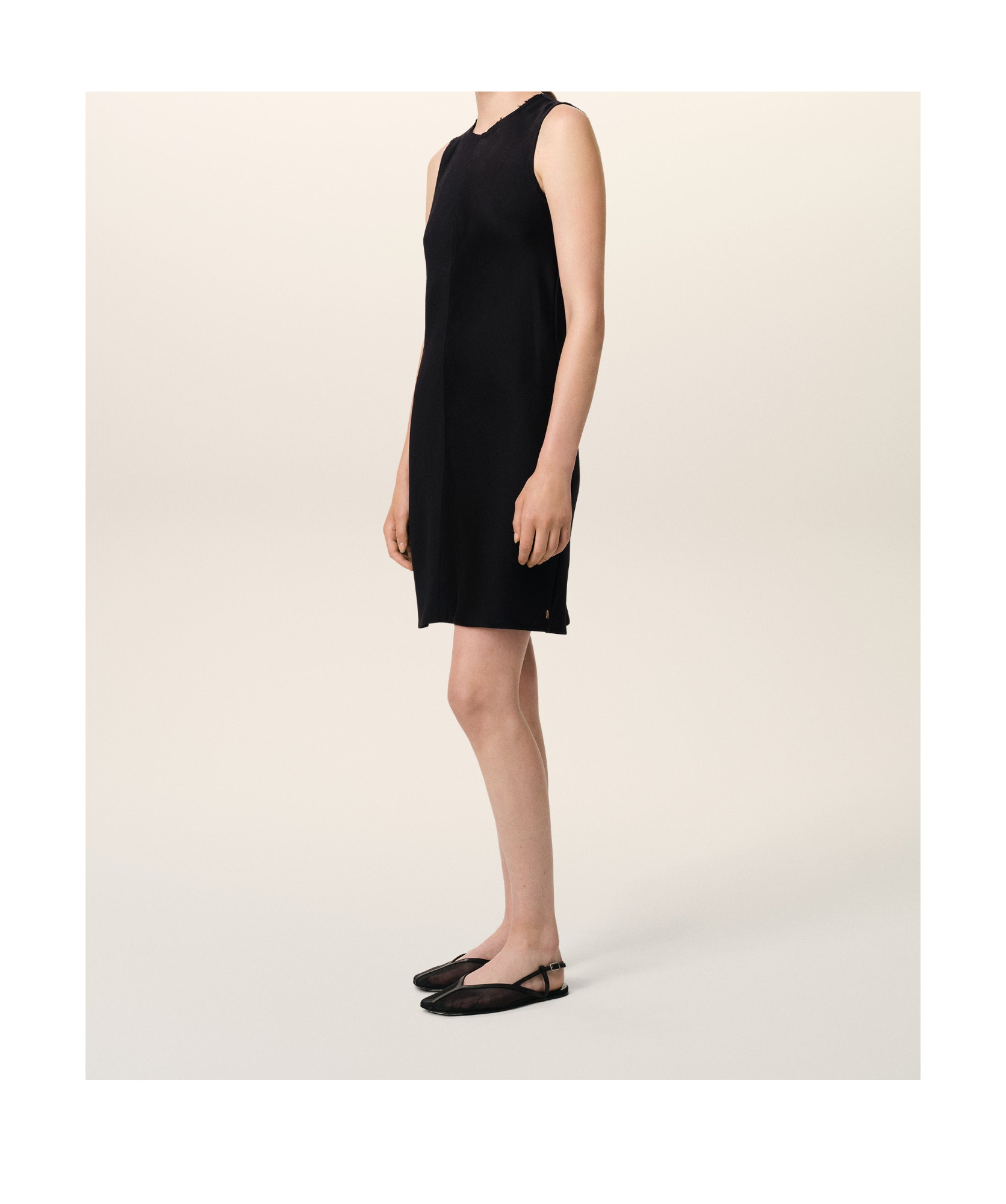 Ami Alexandre Mattiussi Round-neck Straight Skirt In Black