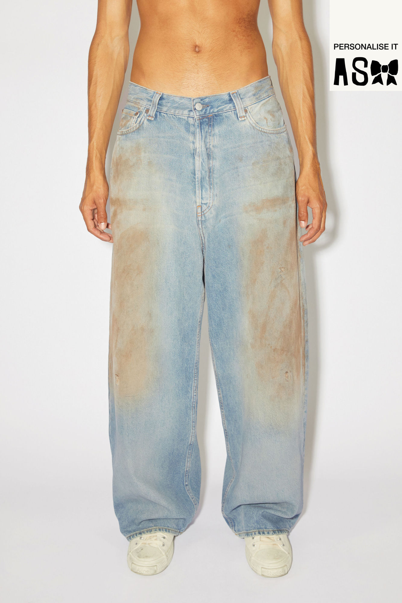 ACNE STUDIOS DISTRESSED WIDE-LEG JEANS