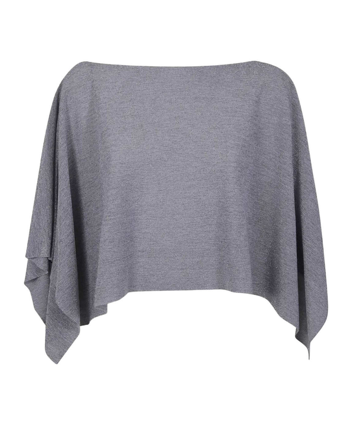D Exterior D.exterior Draped Poncho Top In Gray