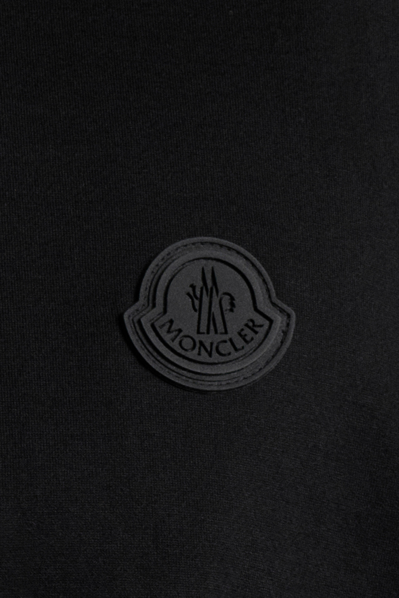 Moncler Vertical Logo T-shirt Black In Black