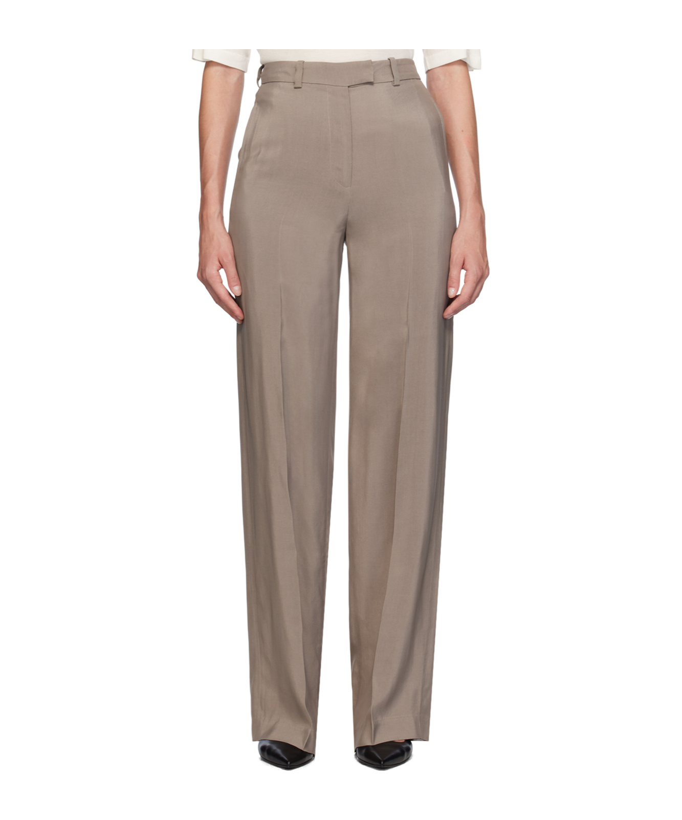 ANINE BING DOLAN HIGH-RISE CASUAL PANTS 