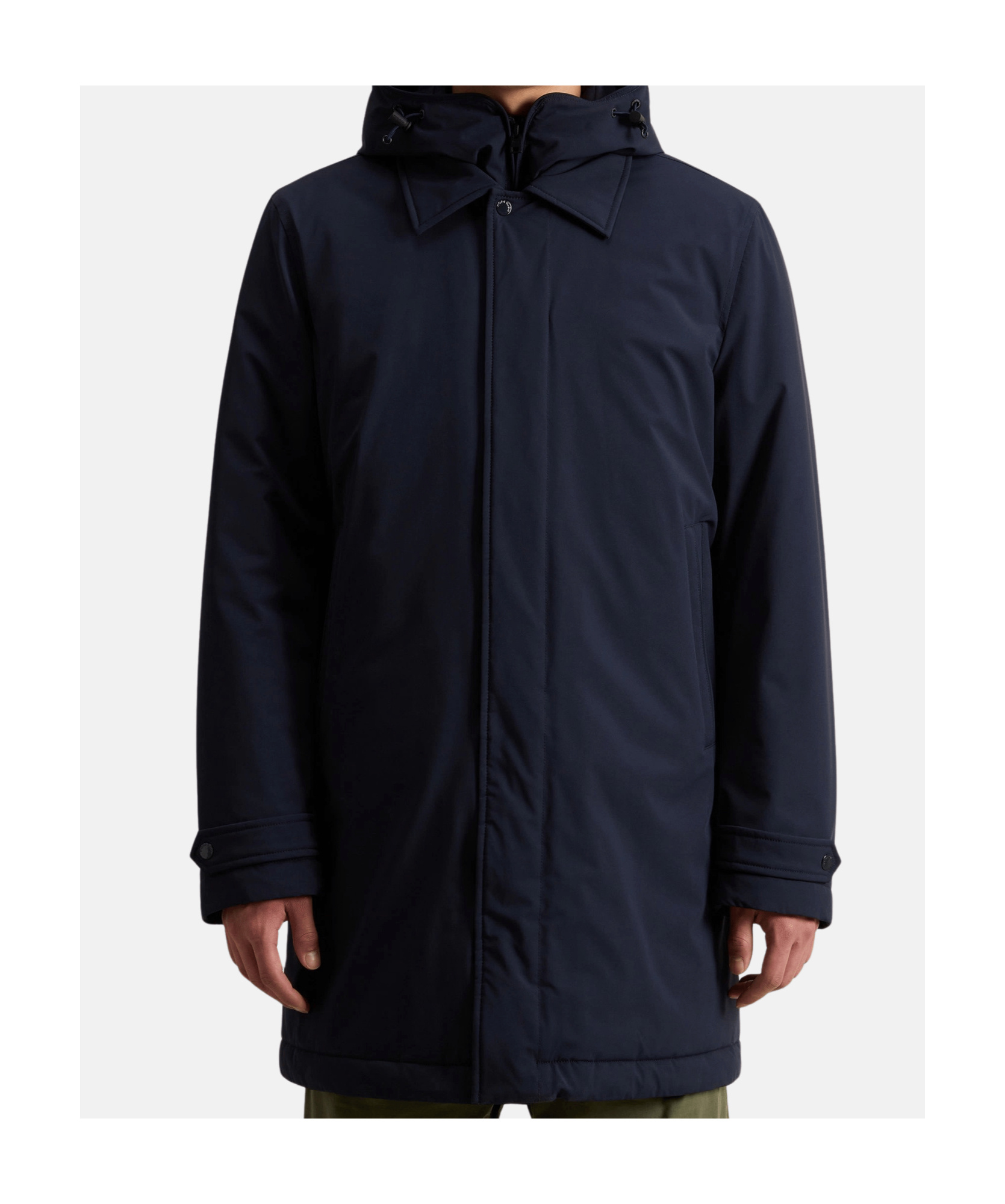 Woolrich Textured Navy Blue Padded Jacket In Blue