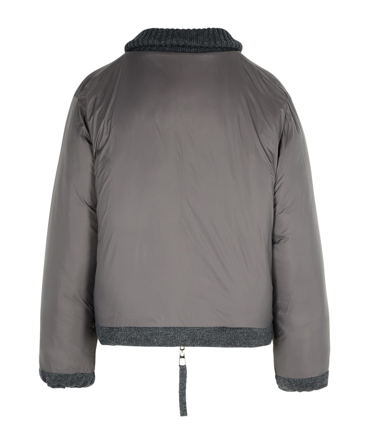 Shop P.a.r.o.s.h Wool Puffer Jacket In Black