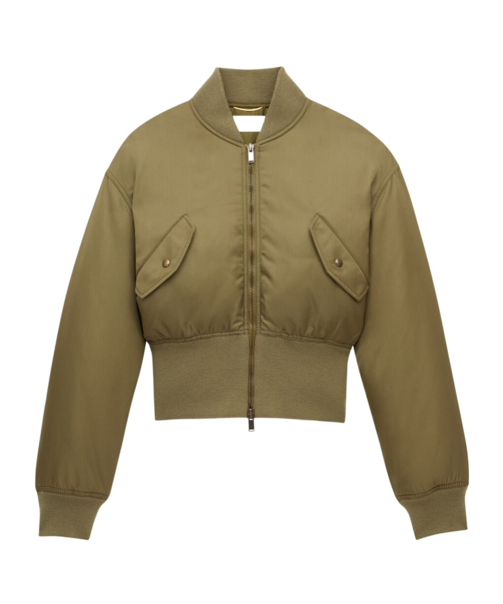 Saint Laurent Long-sleeved Casual Jacket In Green