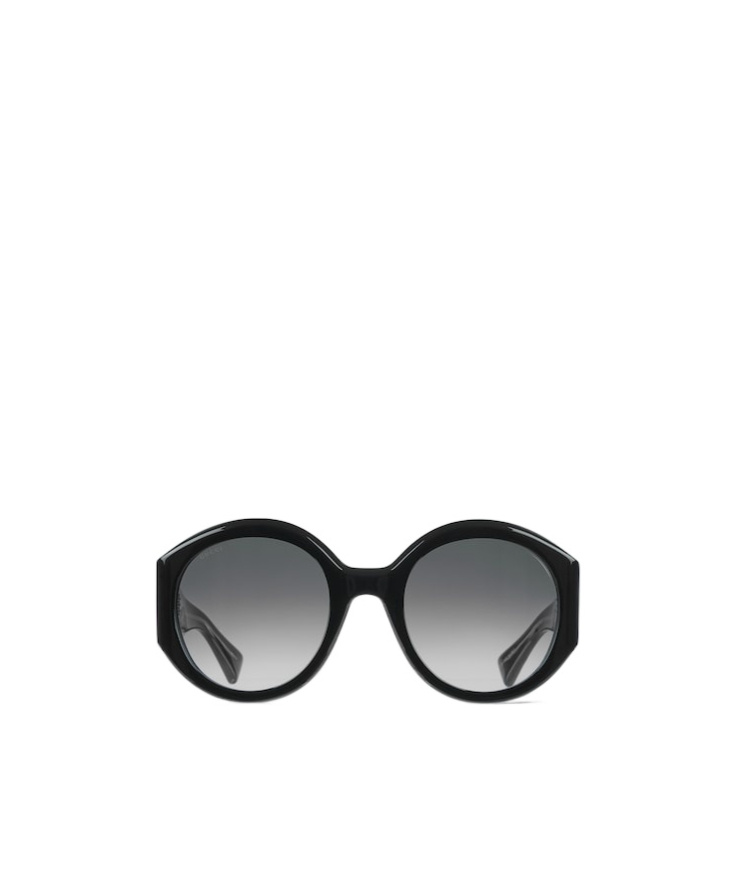 Gucci Round Frame Sunglasses In Black