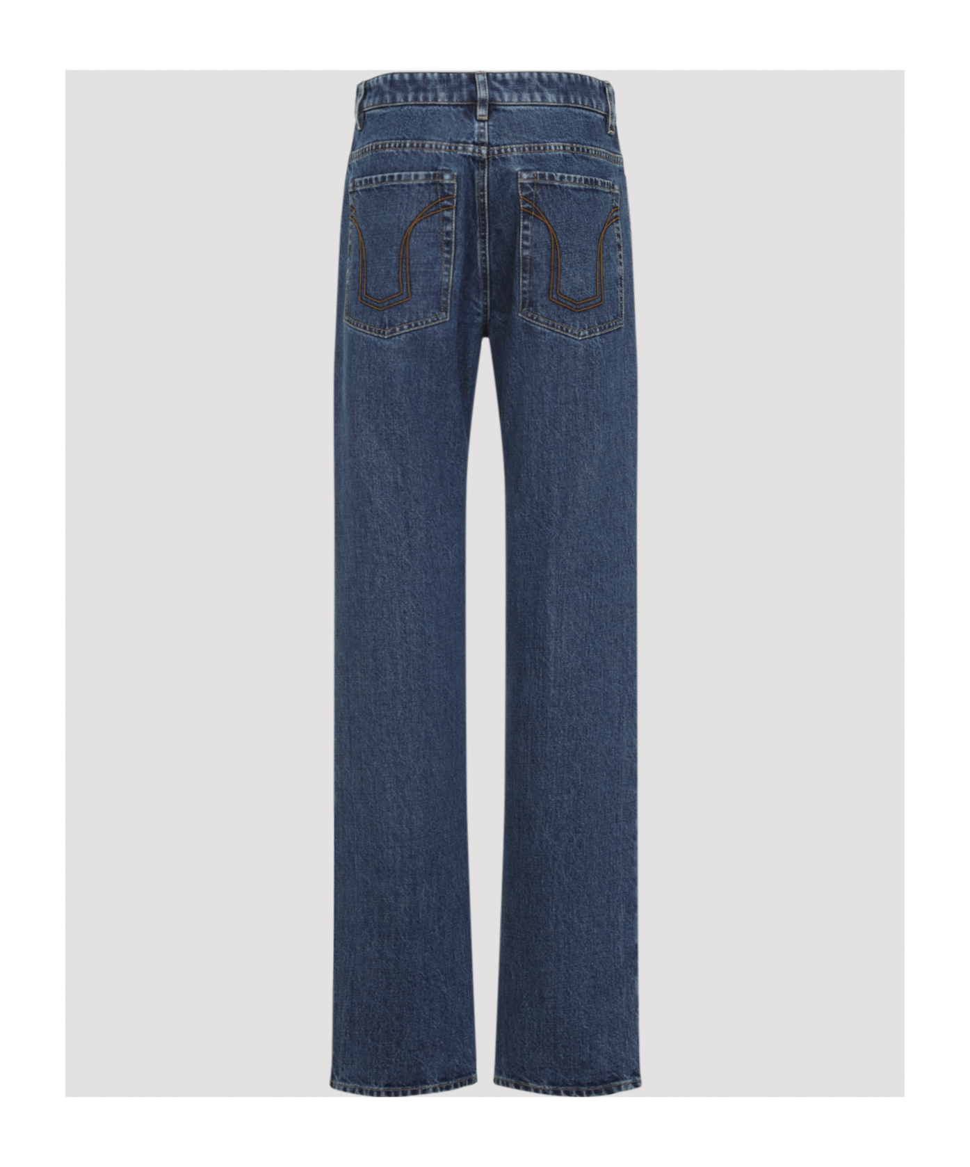 Jil Sander Indigo Blue Cotton 114 Treated Trousers In Blue
