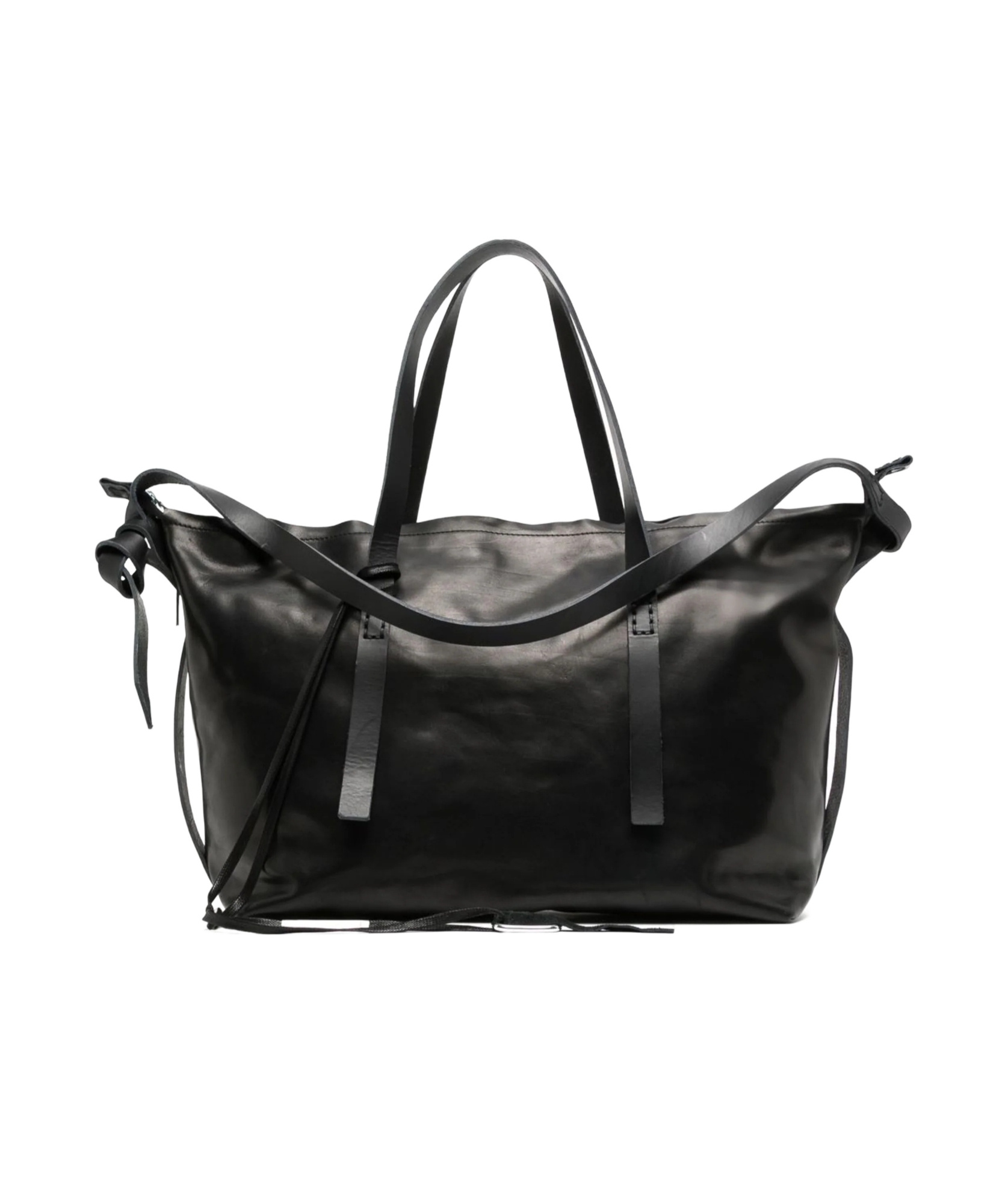 Shop Boris Bidjan Saberi Laces Detail Large Tote Bag In Black