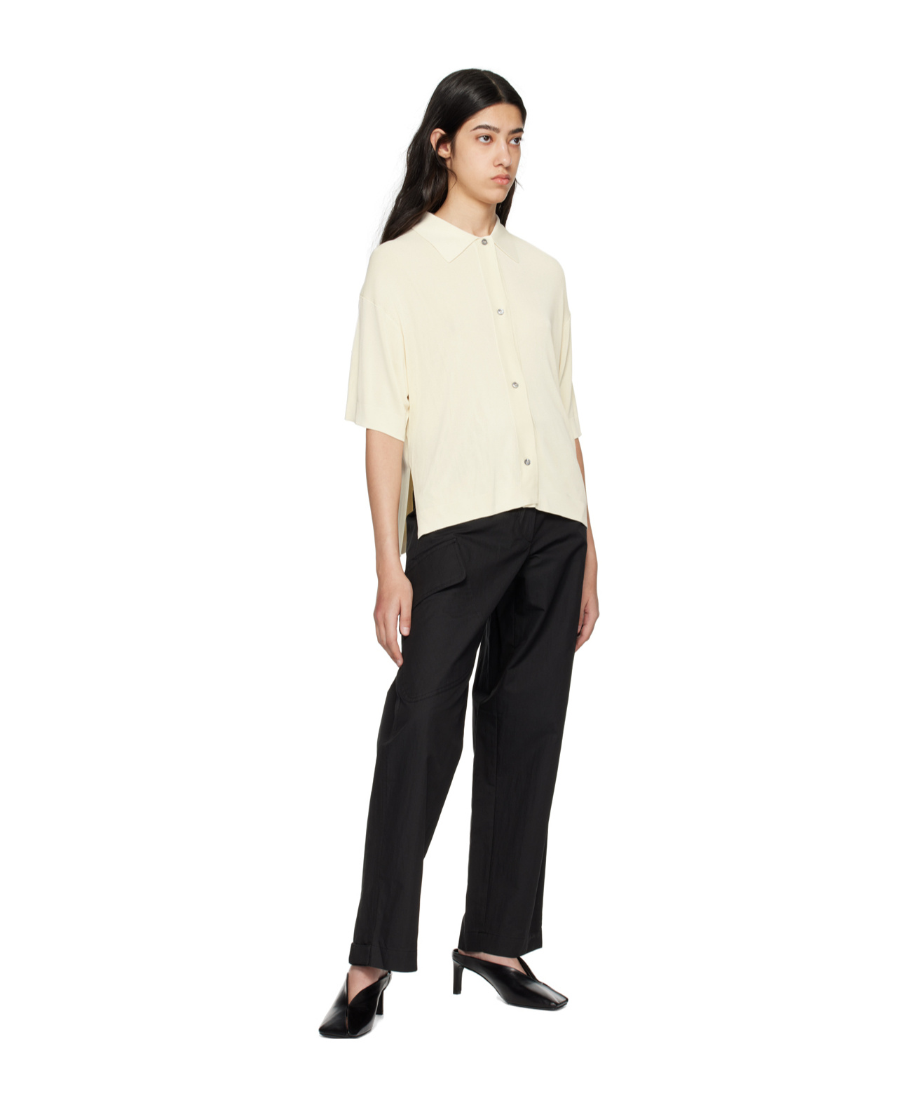 Studio Nicholson High-waisted Tailored Casual Pants In Black