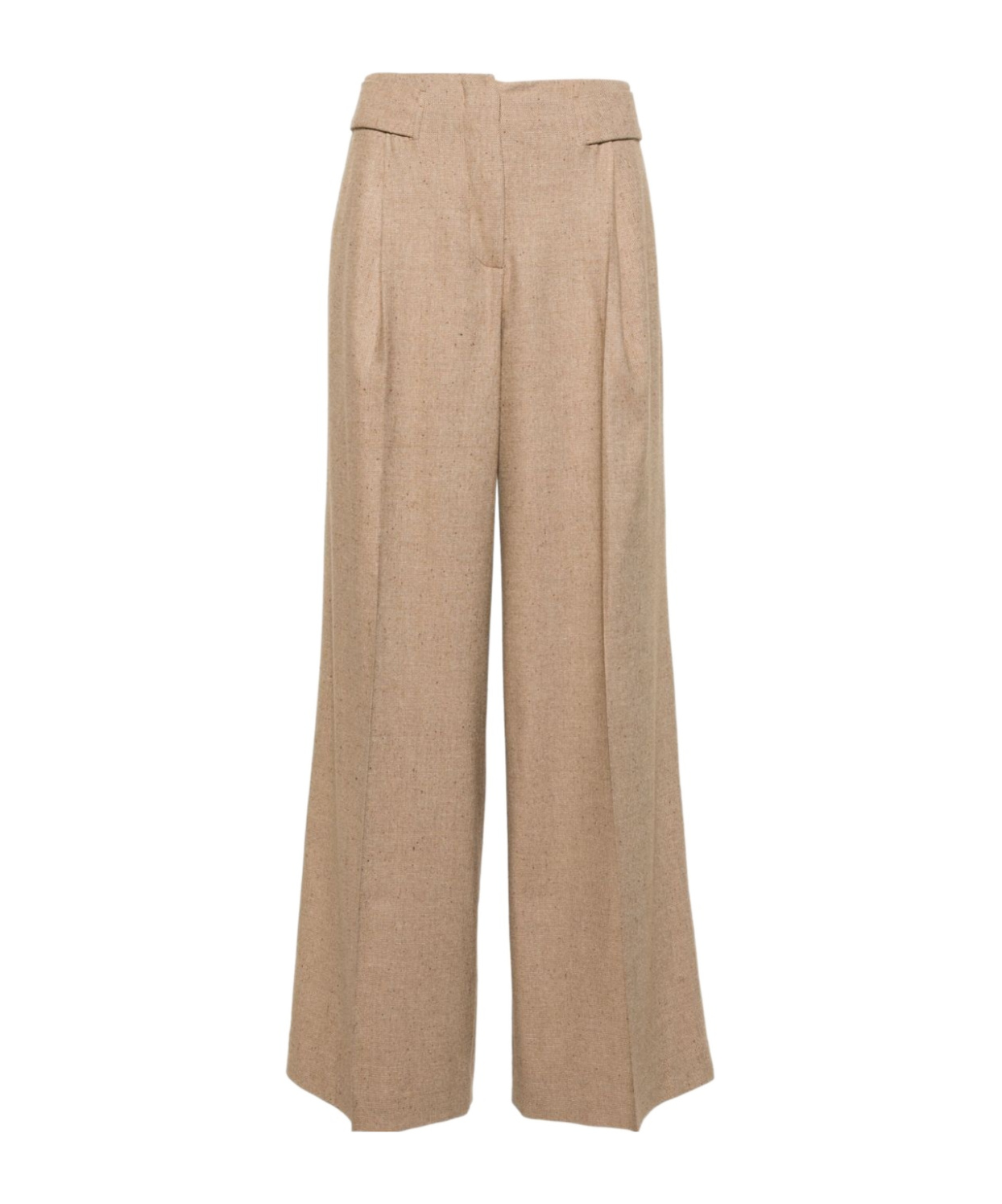 Remain Birger Christensen Wide-leg Textured Trousers In Nude
