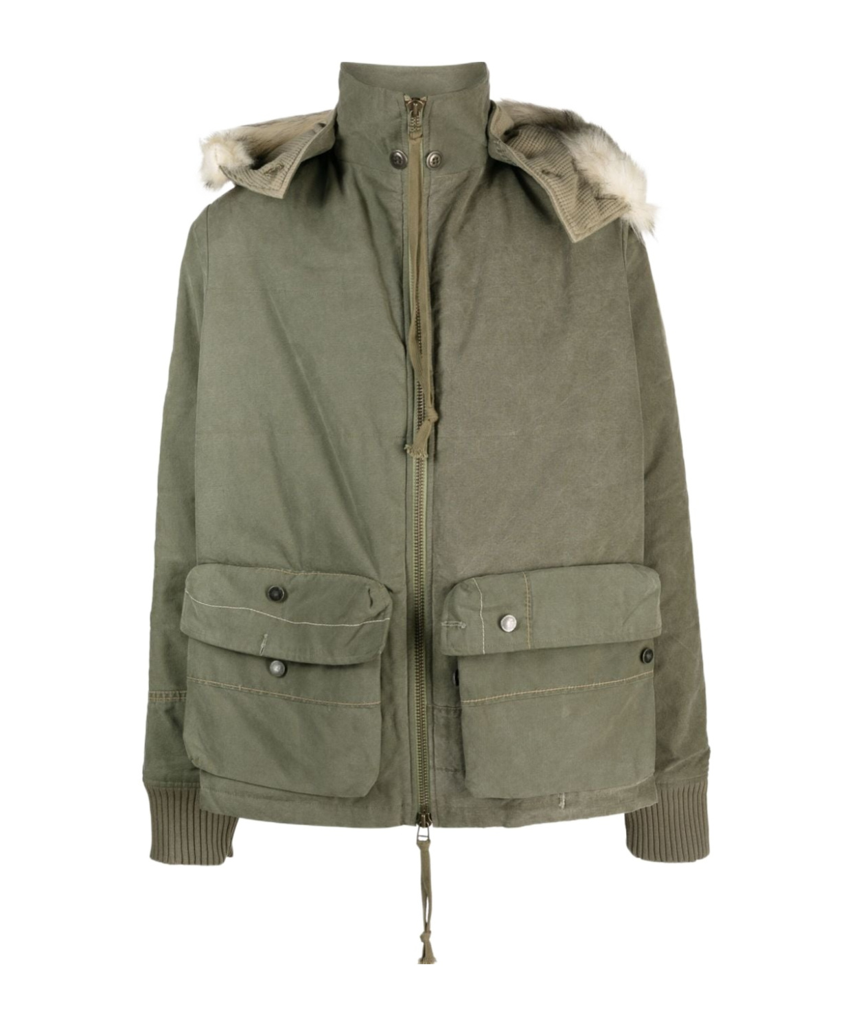 Greg Lauren Army Tent Retro Zip-up Jacket In Green