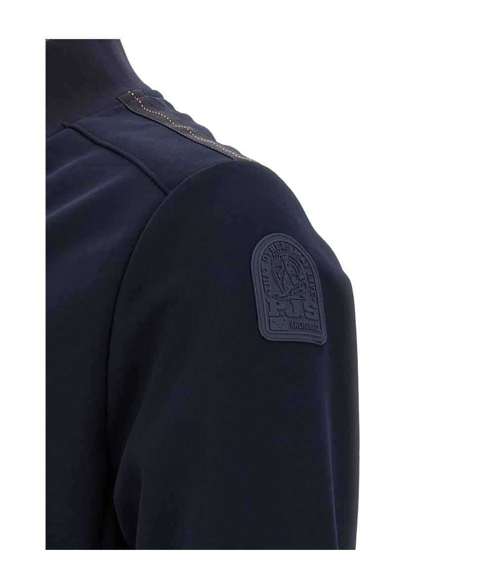 Parajumpers Mckay Zip-front Logo-patch Jacket In Blue
