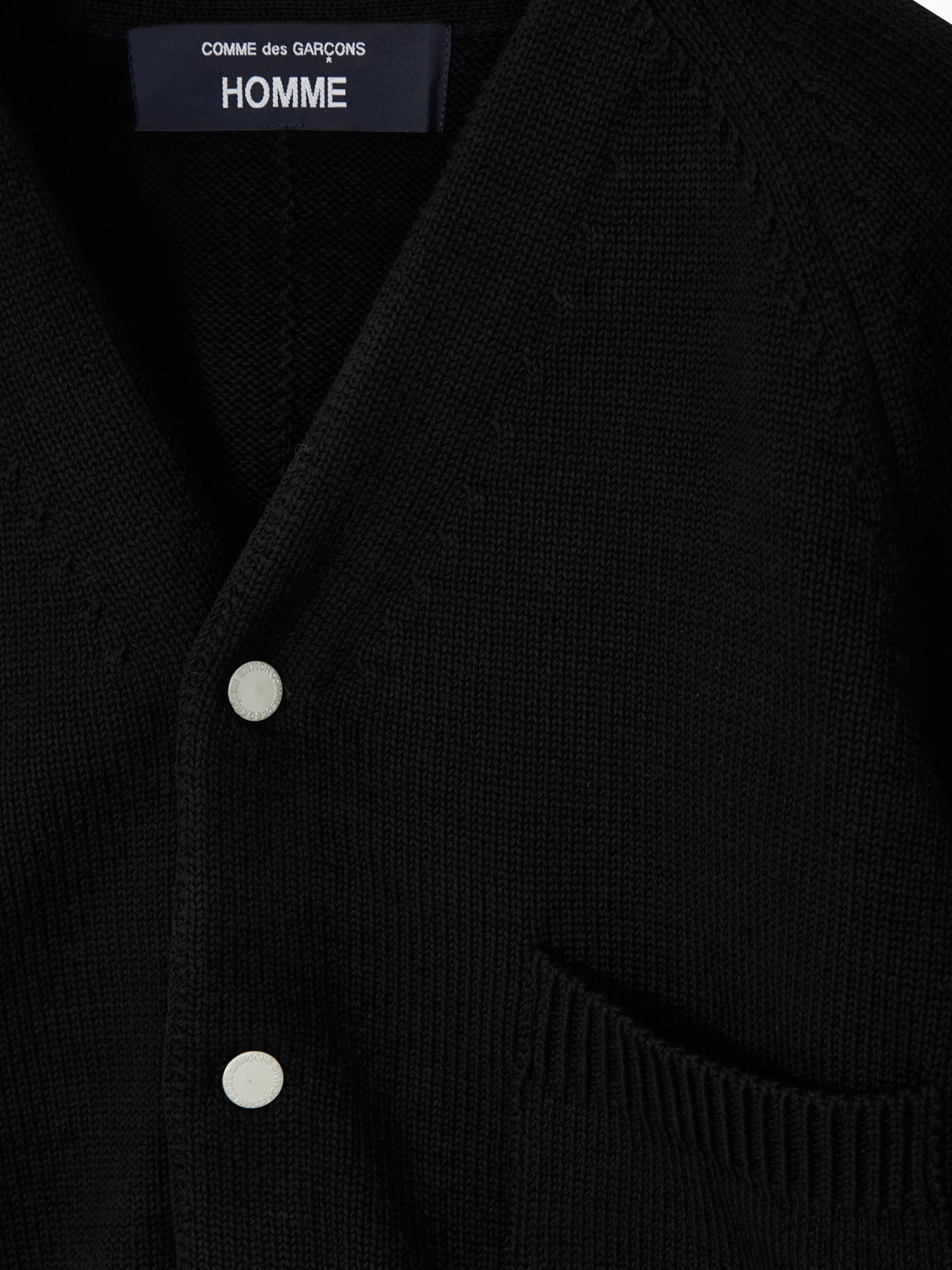 Comme Des Garçons Long-sleeved Cardigan In Black