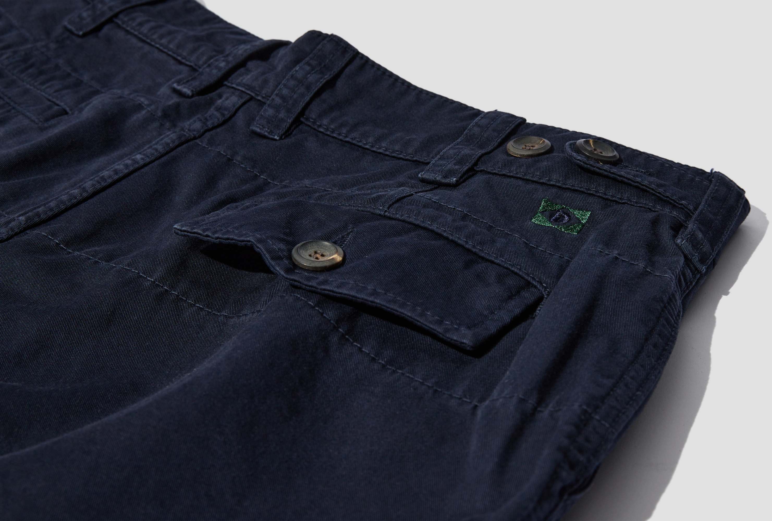 Drake's London Belt Loop Casual Pants In Blue