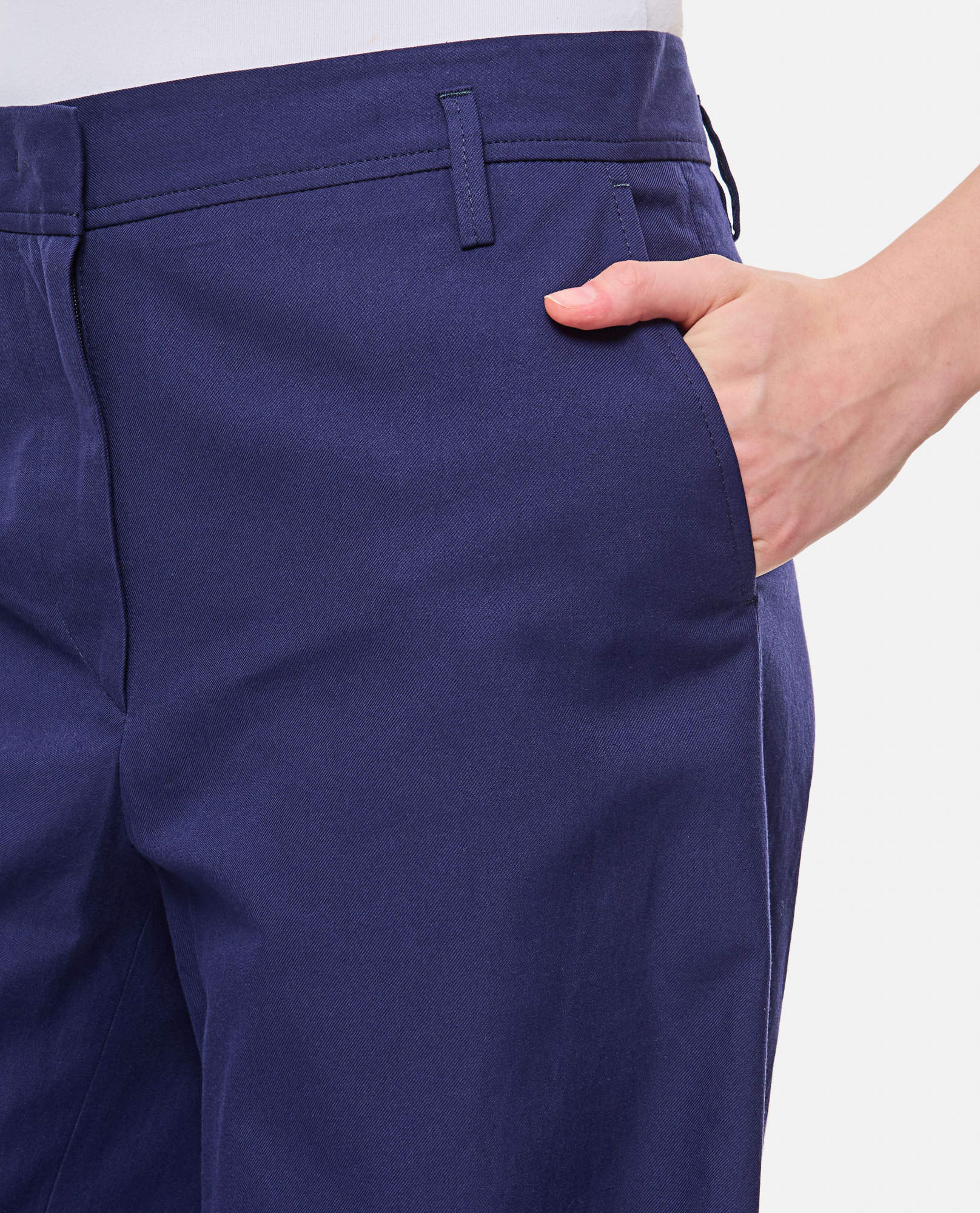 Alberto Biani Belt Loops Slacks In Blue