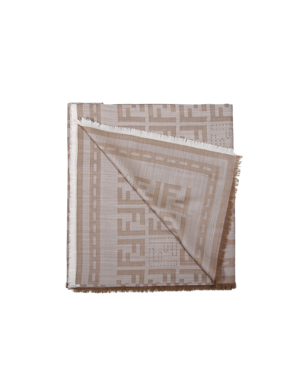 FENDI MONOGRAM-PATTERN SCARF