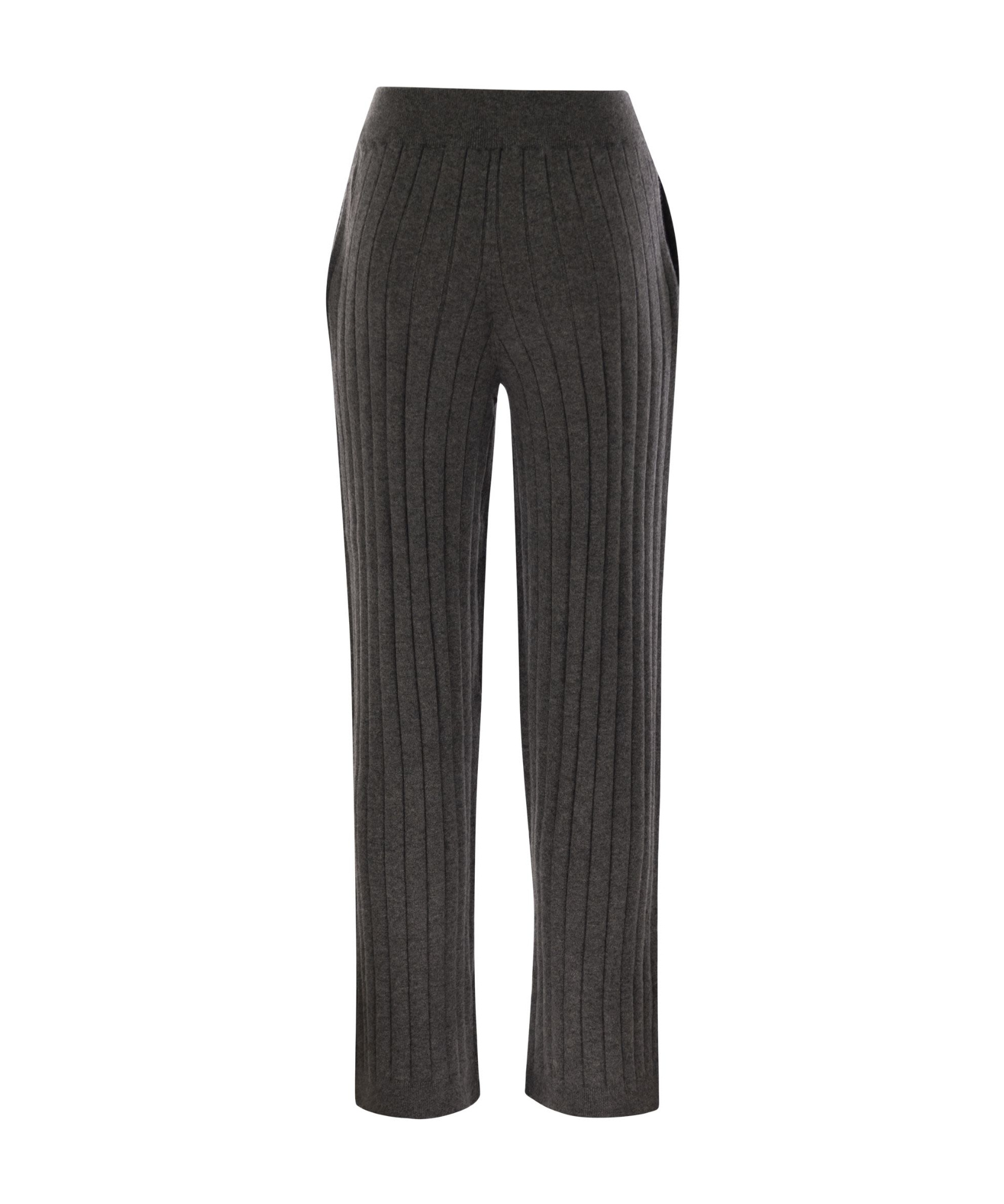 Brunello Cucinelli Cashmere Knit Trousers In Black
