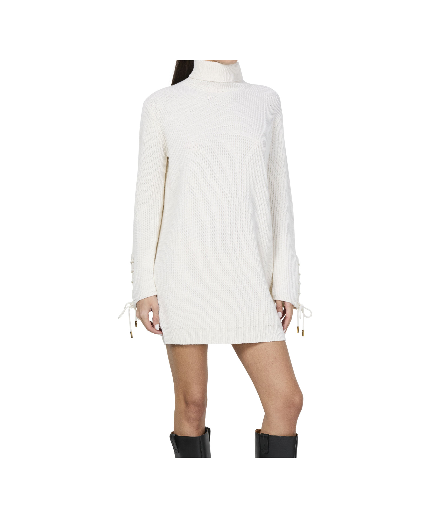 MAX MARA HIGH-NECKED LONG-SLEEVED DRESS 