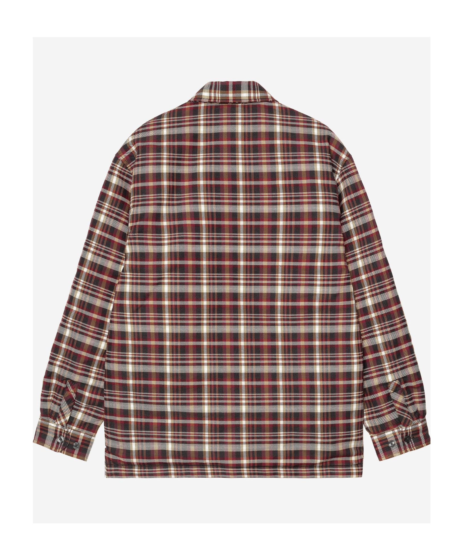 Carhartt Plaid Pattern Long Sleeve Shirt Jacket In Brown