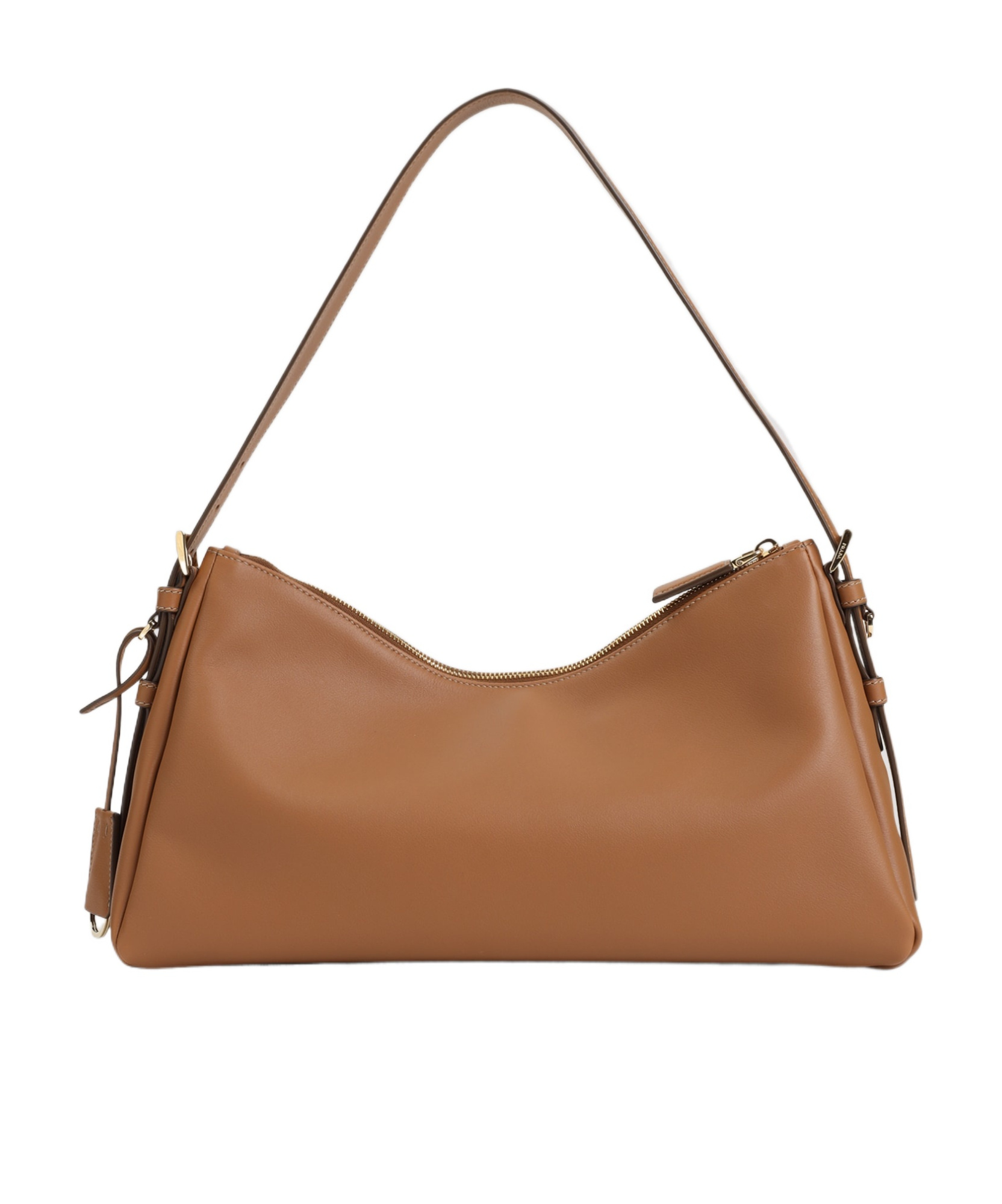 Prada Zippered Shoulder Bag In Brown