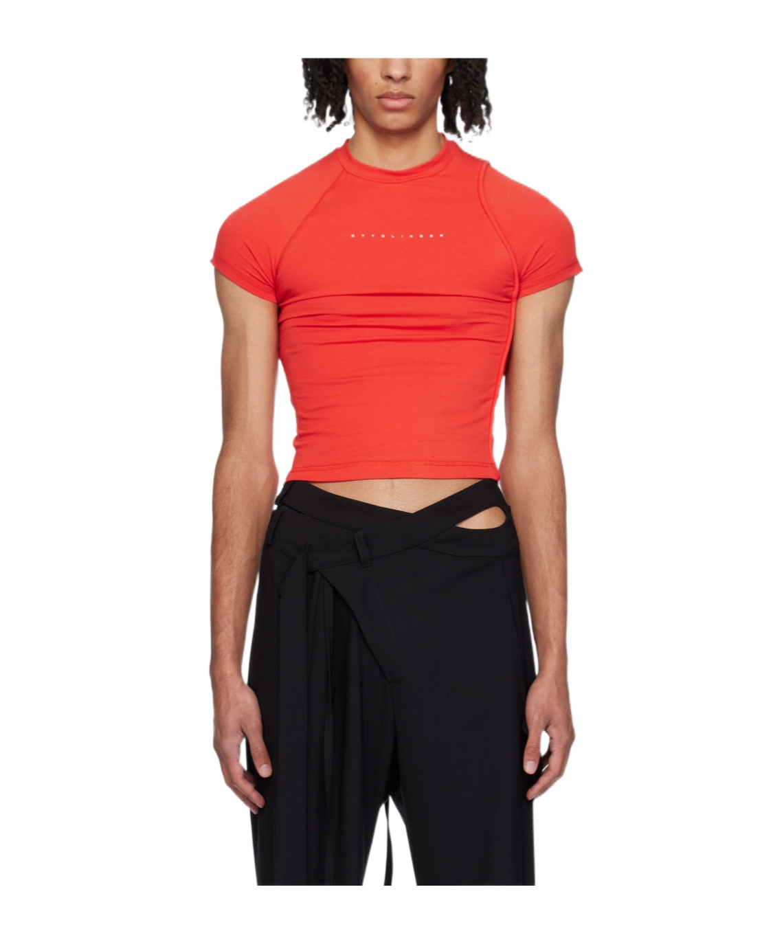 Ottolinger Layered Logo-print T-shirt In Black