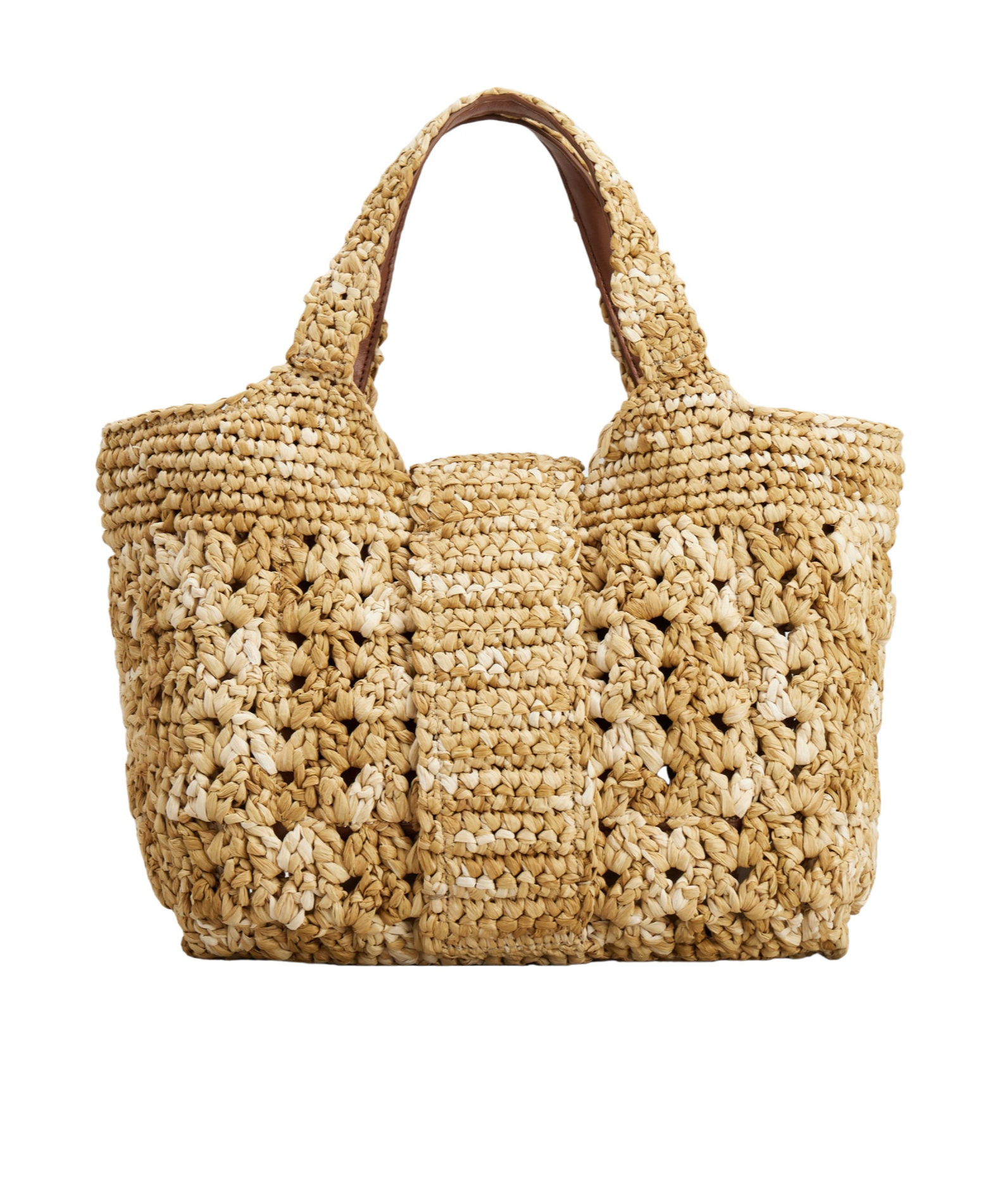 Roger Vivier Logo Engraved Woven Shoulder Bag In Nude