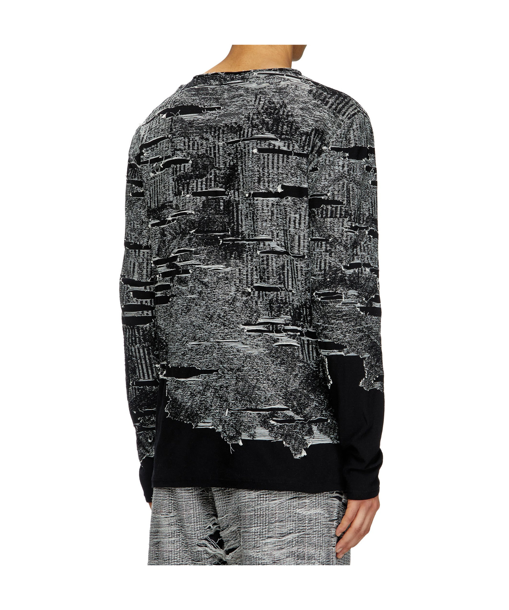 Diesel Jumper With Engineered Distressing In Black