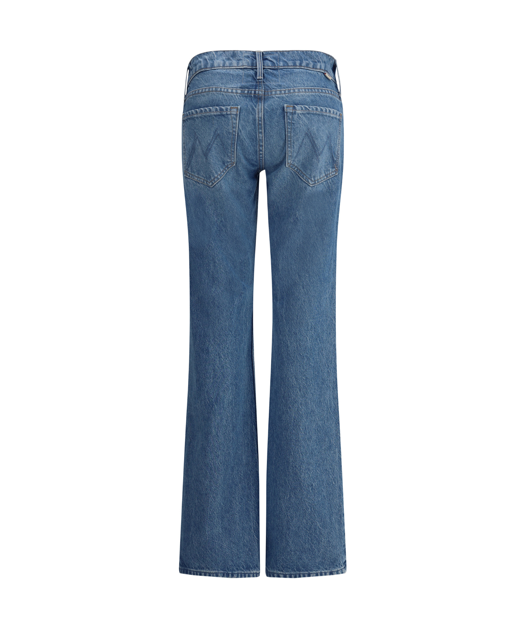 Mother The Mid Rise Maven Sneak Jeans In Washed Blue In Blue
