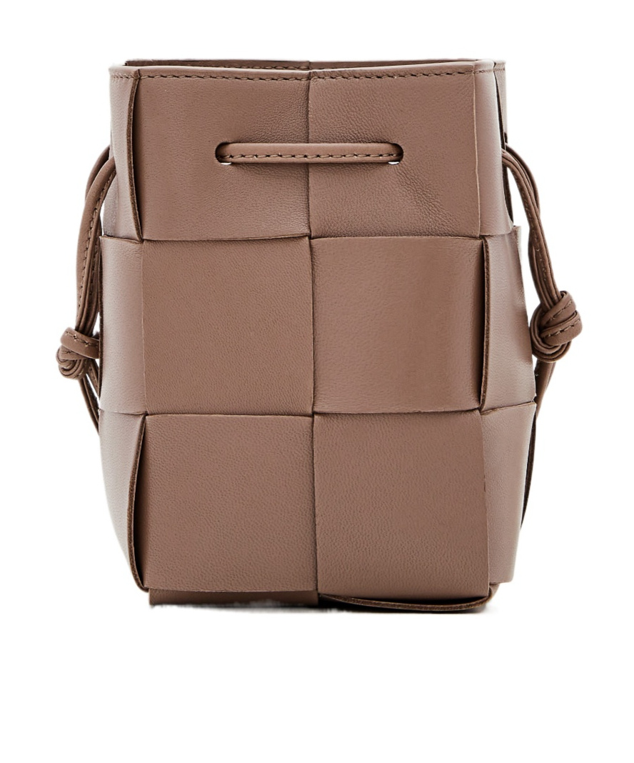 Bottega Veneta Mini Cassette Bucket Bag In Brown