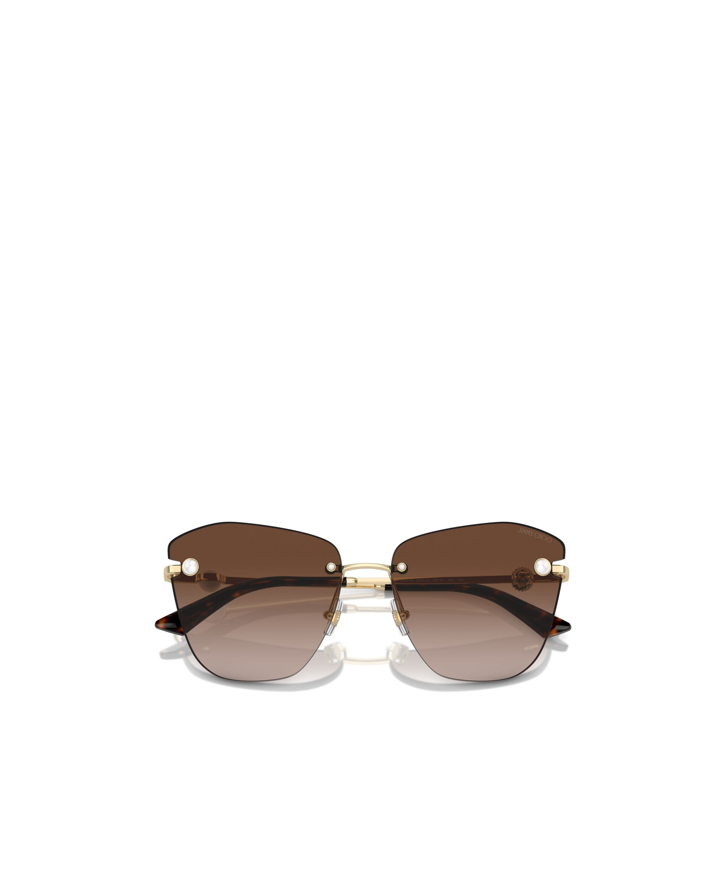 Jimmy Choo Logo Sunglasses In Green