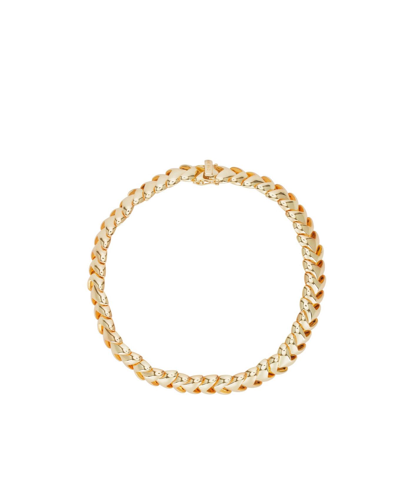 Anine Bing Layered Heart Chain Necklace In Yellow