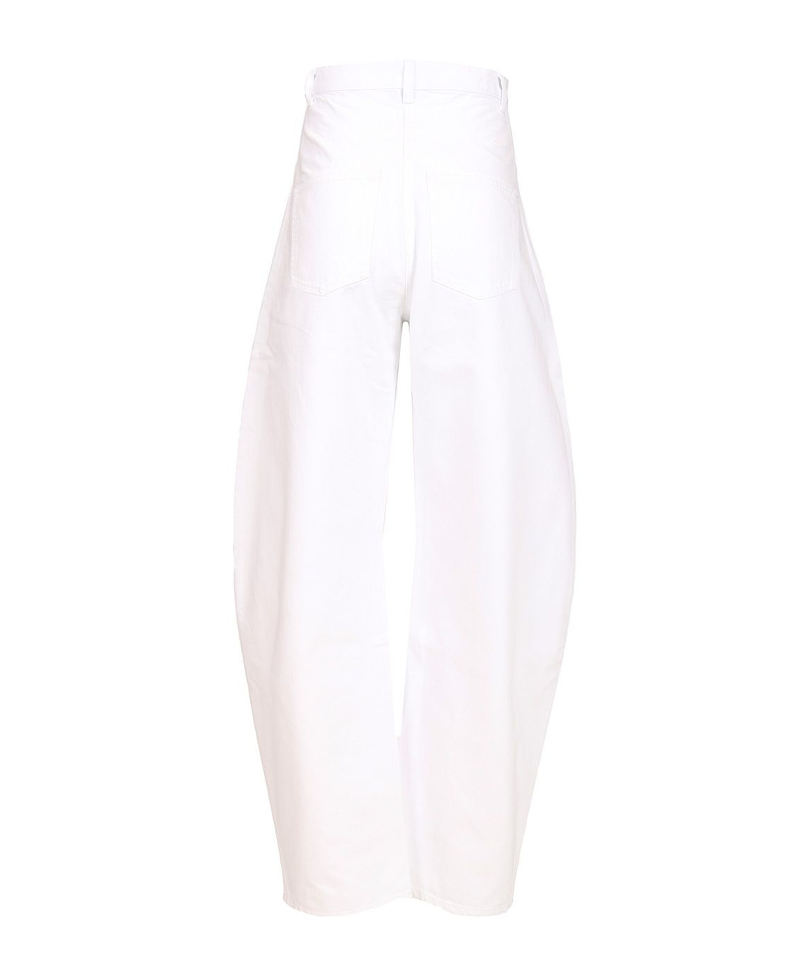 Alaïa Womens Blanc High-rise Wide-leg Denim Jeans In White